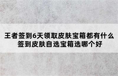 王者签到6天领取皮肤宝箱都有什么 签到皮肤自选宝箱选哪个好